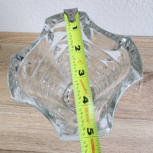 70s VINTAGE FRENCH J G DURLAND WINDSOR Geometric Luminarc Crystal Glass Vase - Picture 4 of 9